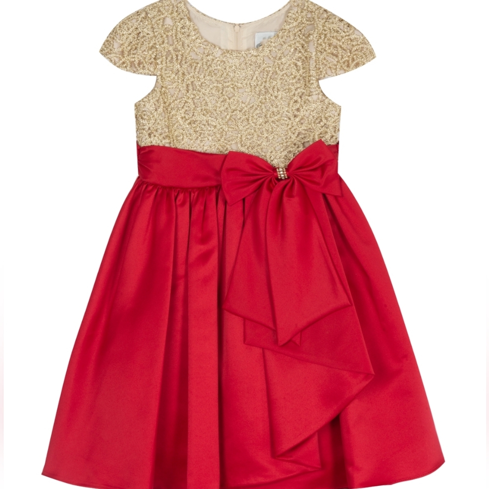Rare Editions Girls Embroidery Bodice High Low Skirt Dress
